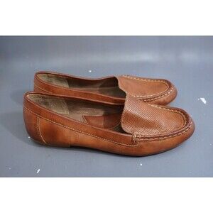 b.o.c. Jana Womens Loafers Size 11 Tan Brown Perforated Leather Slip On Flats